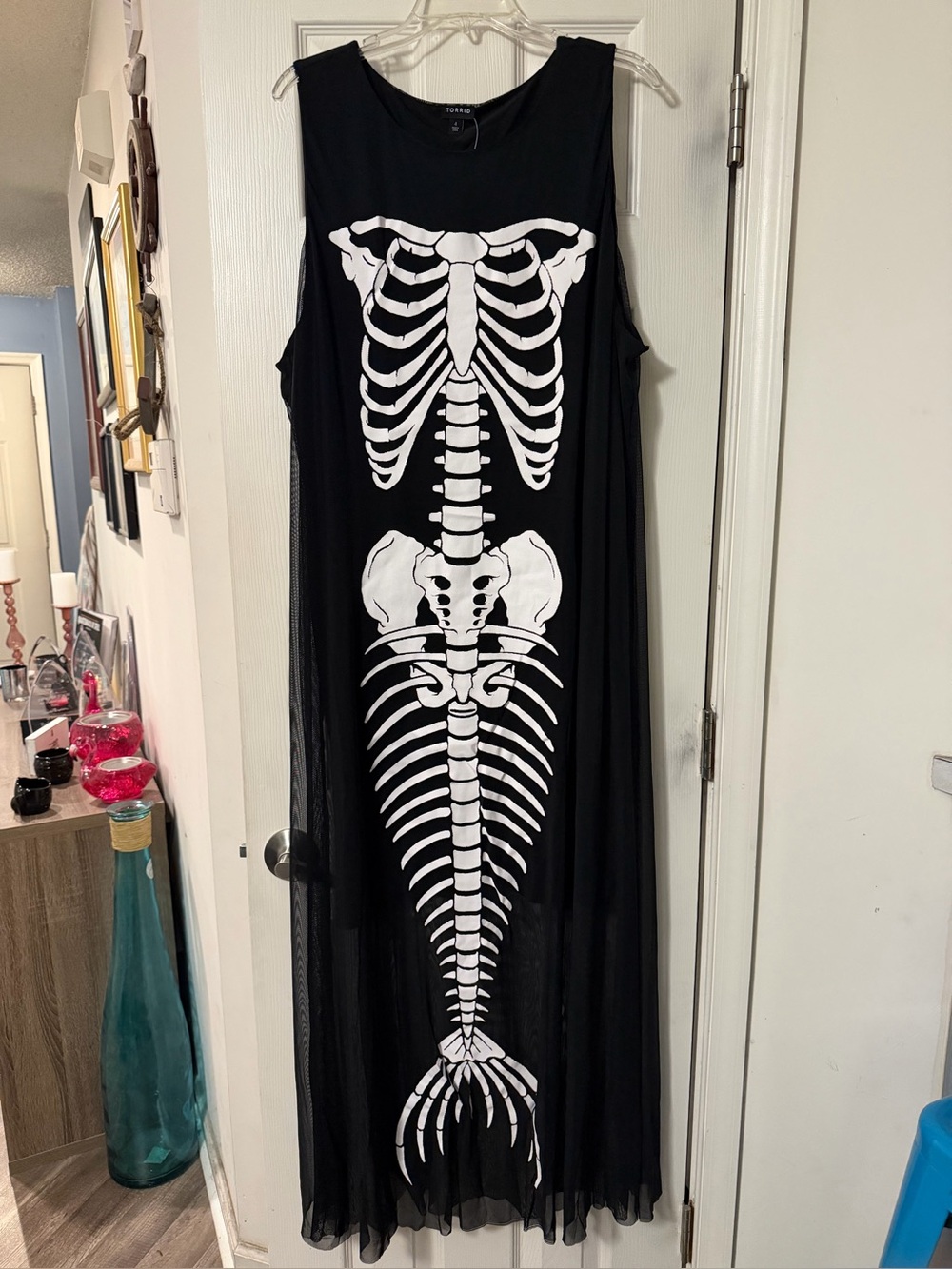 Torrid Black & White Skeleton Mermaid Costume